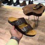 Sandale Cuir Marron