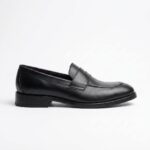 Penny Loafer en Cuir Véritable Noir – Image 2
