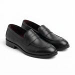 Penny Loafer en Cuir Véritable Noir
