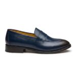 Penny Loafer en Cuir Véritable BLEU – Image 3
