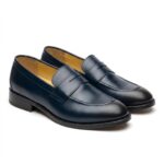Penny Loafer en Cuir Véritable BLEU
