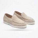 Mocassin en Daim Beige Gavalino