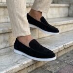 Mocassin Slip-On en Daim Noir GAVALINO – Image 3