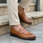 Penny Loafer en Cuir Véritable Camel GAVALINO – Image 3
