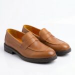 Penny Loafer en Cuir Véritable Camel GAVALINO