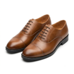 Derby Cap Toe en Cuir Marron